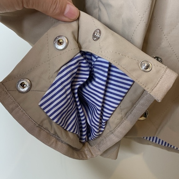 Brooks Brothers | Tan Khaki Diamond Stitch Quilted Double Zipper Jacket 6 - Picture 10 of 15